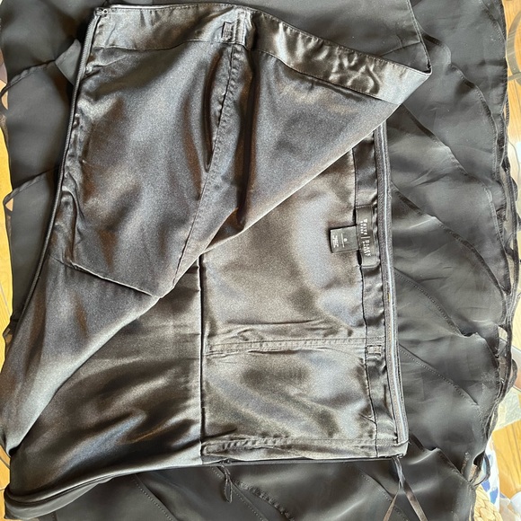 Strapless Cocktail Dress with Chiffon Asymmetric-Ruffle, Size 8 - Picture 6 of 8